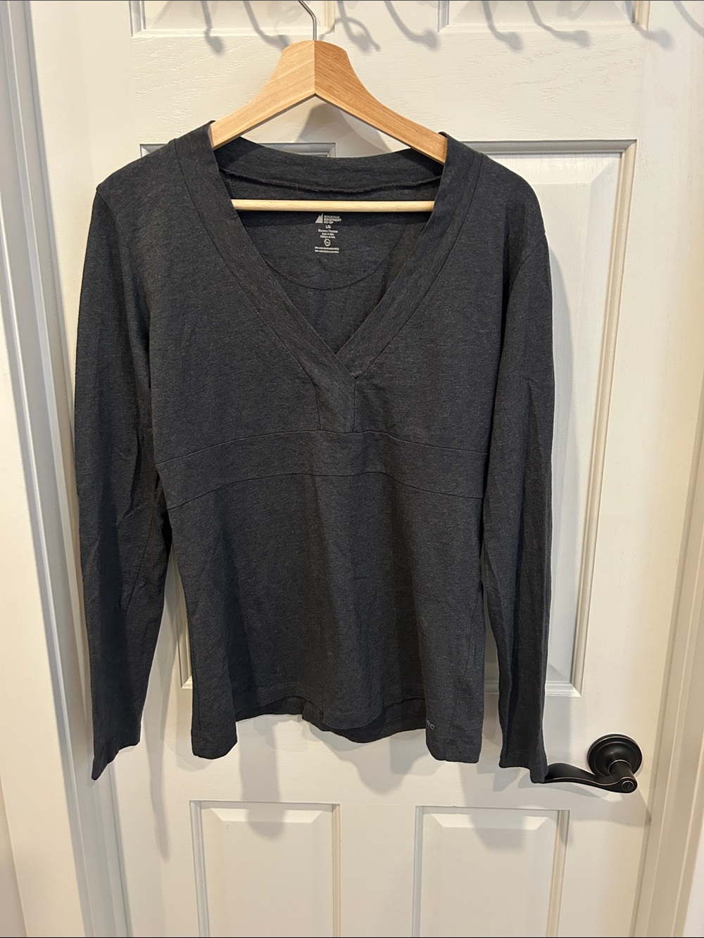 MEC Charcoal V-Neck Long Sleeve Top